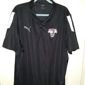 Puma Black Short Sleeve Polo Shirt Men's sz XXL Dallas Cup 45th Anniversary Logo